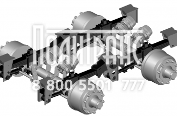 Подвеска двускатная 2*9т низкая рессорная Политранс(ТСП)/HJBridge 161.30-2900002-FG00